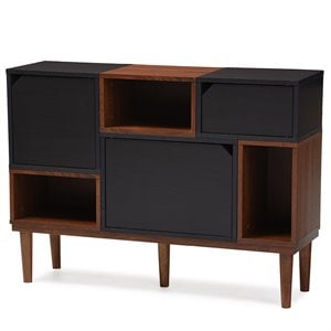 Baxton Studio Anderson Sideboard in Gray and Espresso
