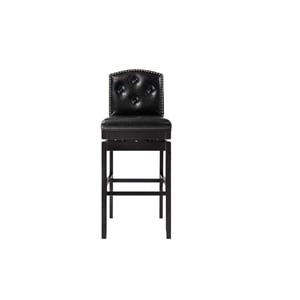 Baxton Studio Ginaro 31&quot Faux Leather Swivel Bar Stool (Set of 2)