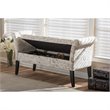 Baxton Studio Avignon Tufted Storage Bench in Beige