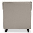 Baxton Studio Bethany Tufted Rocker in Light Beige and Dark Espresso