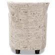 Baxton Studio Benson Accent Chair and Ottoman Set in Off White