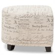 Baxton Studio Benson Accent Chair and Ottoman Set in Off White