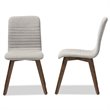 Baxton Studio Sugar Dining Side Chair in Light Gray (Set of 2)