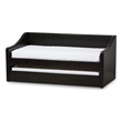 Baxton Studio Barnstorm Faux Leather Daybed with Trundle in Black