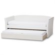 Baxton Studio Camino Faux Leather Daybed with Trundle in White