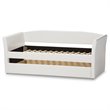 Baxton Studio Camino Faux Leather Daybed with Trundle in White