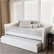 Baxton Studio Camino Faux Leather Daybed with Trundle in White