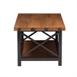 Baxton Studio Herzen Coffee Table in Antique Black and Brown