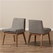 Baxton Studio Nexus Dining Side Chair in Gray and Brown (Set of 2)