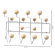 Baxton Studio Penny Wall Mounted Coat Rack in White and Light Brown