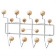Baxton Studio Penny Wall Mounted Coat Rack in White and Light Brown