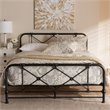 Baxton Studio Beatrice Queen Metal Bed in Black