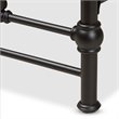 Baxton Studio Beatrice Queen Metal Bed in Black