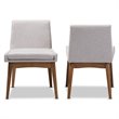 Baxton Studio Nexus Dining Side Chair in Grayish Beige (Set of 2)