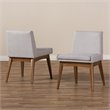 Baxton Studio Nexus Dining Side Chair in Grayish Beige (Set of 2)