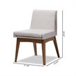Baxton Studio Nexus Dining Side Chair in Grayish Beige (Set of 2)