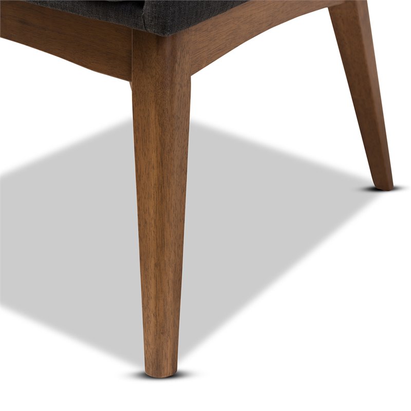 Baxton Studio Nexus Dining Arm Chair in Dark Gray (Set of 2)