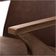 Baxton Studio Bianca Accent Arm Chair with Ottoman in Brown and Brown