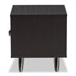 Baxton Studio Warwick 1 Drawer End Table in Dark Brown