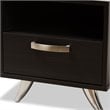 Baxton Studio Warwick 1 Drawer End Table in Dark Brown