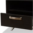 Baxton Studio Warwick 1 Drawer End Table in Dark Brown
