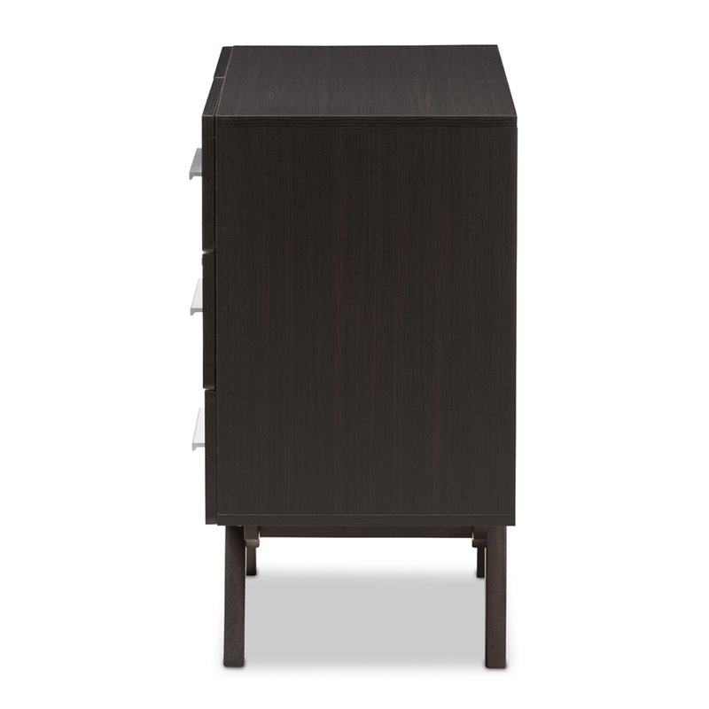 Baxton Studio Auburn 6 Drawer Double Dresser in Dark Brown