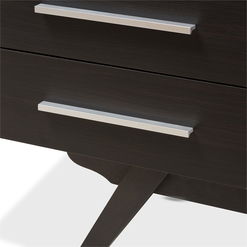 Baxton Studio Auburn 6 Drawer Double Dresser in Dark Brown