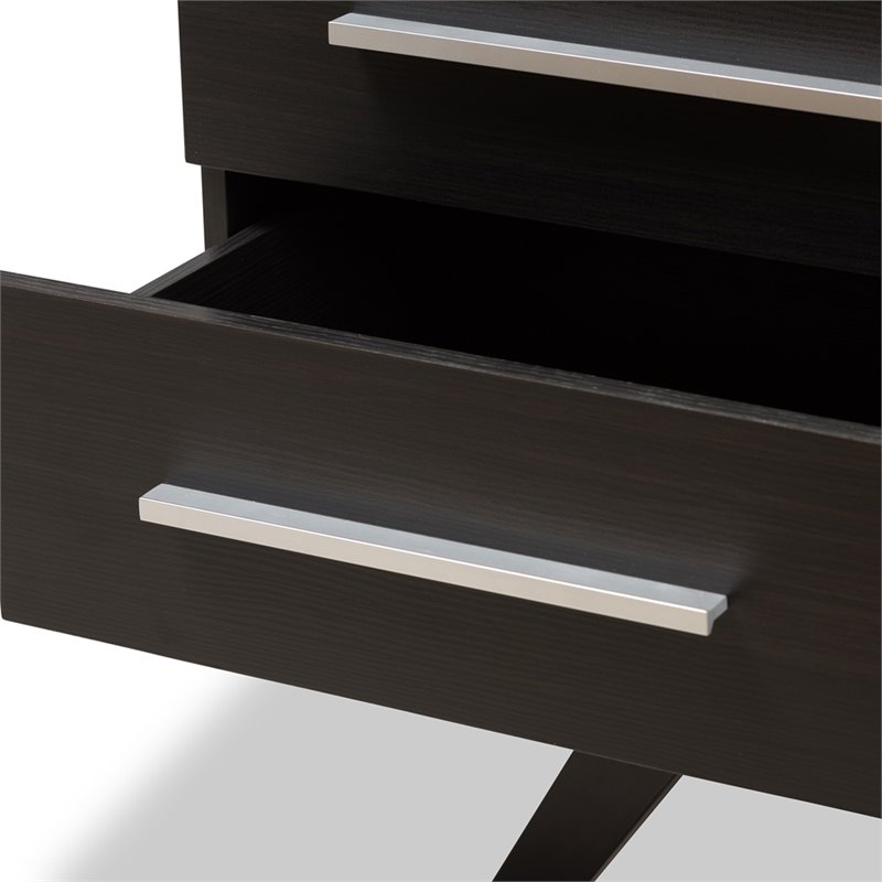 Baxton Studio Auburn 6 Drawer Double Dresser in Dark Brown