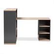 Baxton Studio Pandora Writing Desk in Gray and Brown