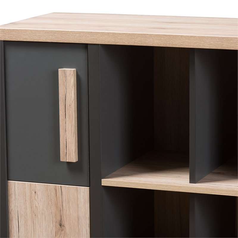 Baxton Studio Pandora Writing Desk in Gray and Brown