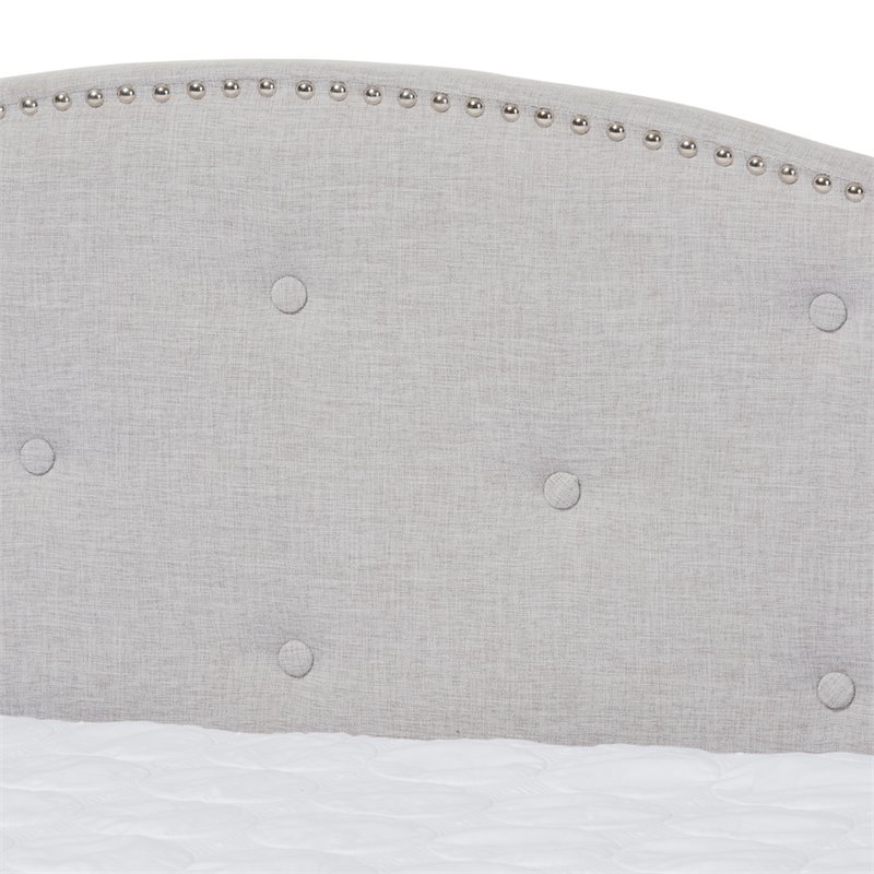 Baxton Studio Kaija Fabric Daybed with Trundle in Grayish Beige
