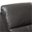 Baxton Studio Amaris 5 Piece Leather Reclining Sectional in Gray