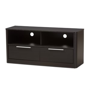 Baxton Studio Carlingford 47&quot TV Stand in Dark Brown