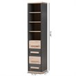 Baxton Studio Pandora 4 Drawer Storage Unit in Gray and Oak Brown