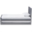 Baxton Studio Harlan Twin Spindle Platform Bed with Trundle in Gray