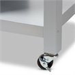 Baxton Studio Hayward Kitchen Cart in Light Gray