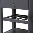 Baxton Studio Sunderland Kitchen Cart in Gray