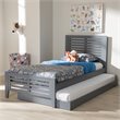 Baxton Studio Sedona Twin Slat Platform Bed with Trundle in Gray