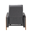 Baxton Studio Halstein Gray Fabric and Walnut Brown Finished Wood Lounge Chair