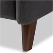 Baxton Studio Casanova Recliner in Gray and Walnut