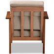 Baxton Studio Larissa Accent Chair in Dark Beige and Cherry