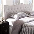 Baxton Studio Emma Tufted Queen Panel Headboard in Grayish Beige