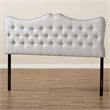 Baxton Studio Emma Tufted Queen Panel Headboard in Grayish Beige