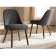 Baxton Studio Cody Upholstered Dining Side Chair in Gray (Set of 2)