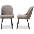 Baxton Studio Cody Upholstered Dining Side Chair in Gray (Set of 2)