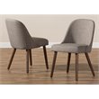 Baxton Studio Cody Upholstered Dining Side Chair in Gray (Set of 2)