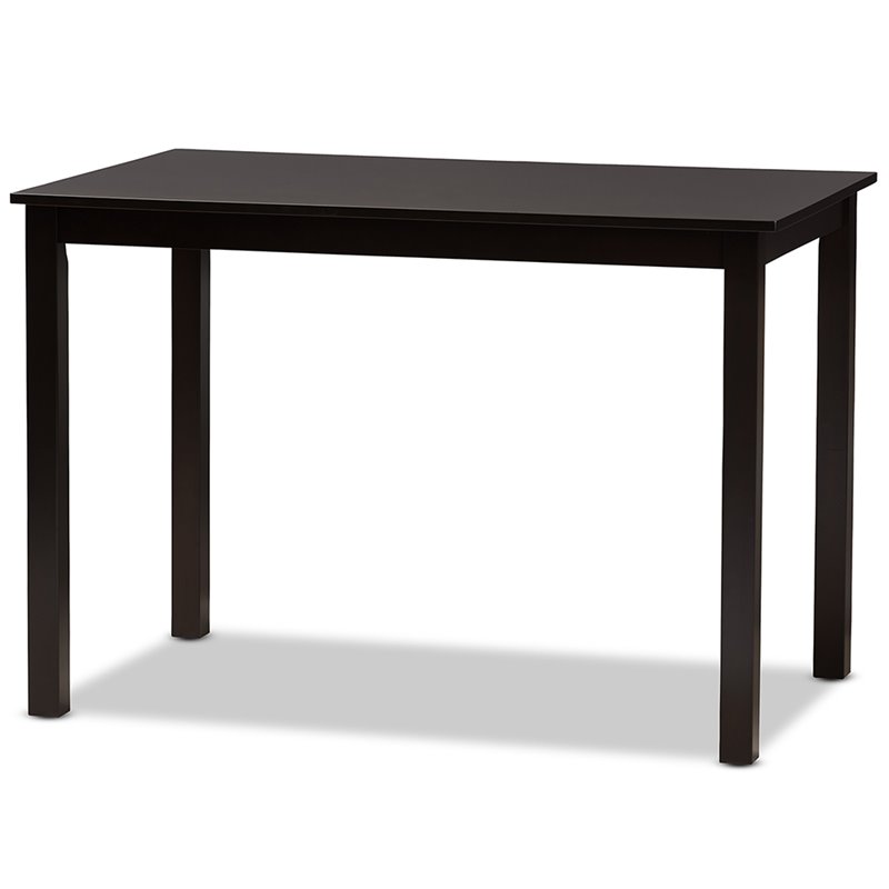 Baxton Studio Avery 5 Piece Dining Set in Dark Brown