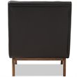 Baxton Studio Annetha Tufted Faux Leather Accent Chair in Black
