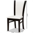 Baxton Studio Adley Faux Leather Dining Side Chair in White (Set of 2)