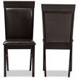 Baxton Studio Thea Faux Leather Dining Side Chair in Brown (Set of 2)